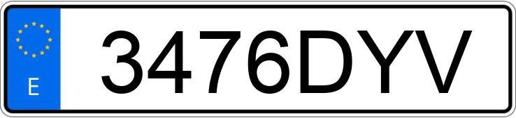 Numer rejestracyjny 3476DYV posiada SEAT IBIZA