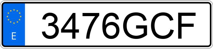 Le numéro d’enregistrement 3476GCF a Bmw Serie 5 e60