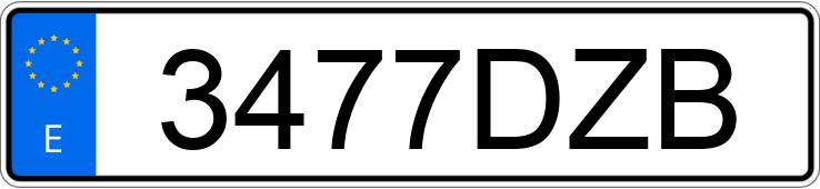 Numer rejestracyjny 3477DZB posiada SUZUKI GS 500