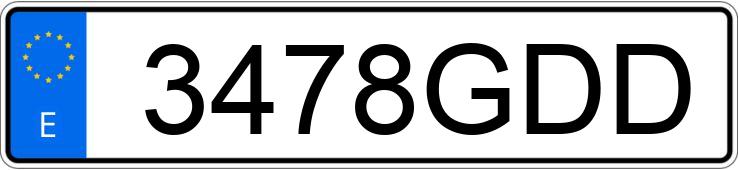 Numer rejestracyjny 3478GDD posiada MERCEDES SLK (170-171)