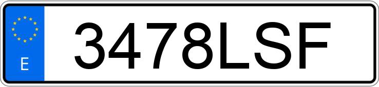 Numer rejestracyjny 3478LSF posiada PEUGEOT PARTNER