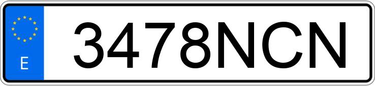 Numer rejestracyjny 3478NCN posiada BMW SERIE 1