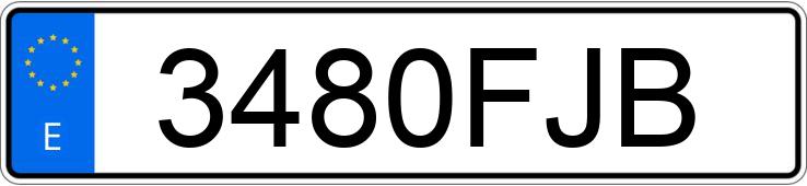 Numer rejestracyjny 3480FJB posiada BMW X3