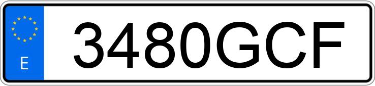 Numer rejestracyjny 3480GCF posiada PEUGEOT 308