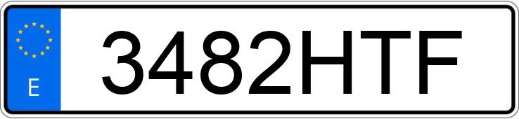 Numer rejestracyjny 3482HTF posiada TOYOTA AURIS