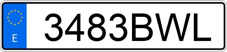 Numer rejestracyjny 3483BWL posiada SEAT IBIZA