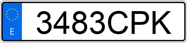 Numer rejestracyjny 3483CPK posiada PEUGEOT 206 Numer rejestracyjny 3483CPK posiada PEUGEOT 206