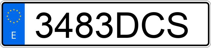 Numer rejestracyjny 3483DCS posiada YAMAHA DT 125