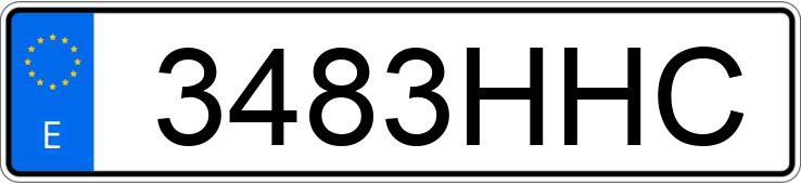 Numer rejestracyjny 3483HHC posiada FIAT PANDA