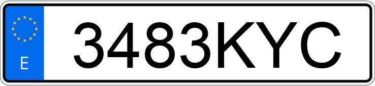 Numer rejestracyjny 3483KYC posiada RENAULT SCENIC