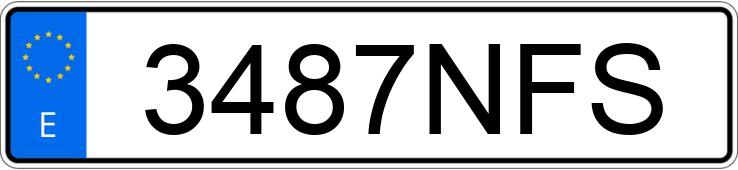 Numer rejestracyjny 3487NFS posiada MERCEDES GLC (254)