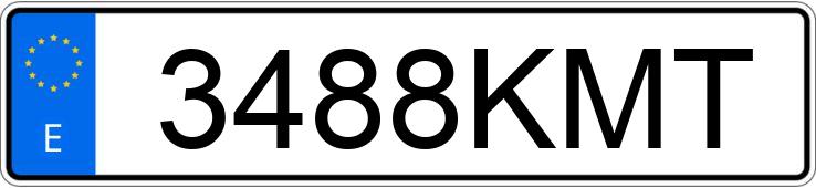 Numer rejestracyjny 3488KMT posiada VOLKSWAGEN GOLF