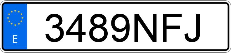 Numer rejestracyjny 3489NFJ posiada ASTON MARTIN V8 VANTAGE