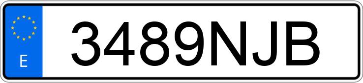 Numer rejestracyjny 3489NJB posiada AUDI A3