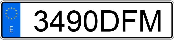 Numer rejestracyjny 3490DFM posiada MERCEDES E 270 (210)