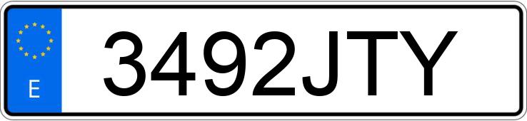 Numer rejestracyjny 3492JTY posiada KIA CARENS