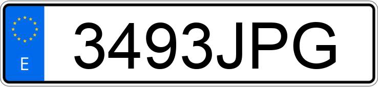 Numer rejestracyjny 3493JPG posiada TOYOTA RAV4 Numer rejestracyjny 3493JPG posiada TOYOTA RAV4