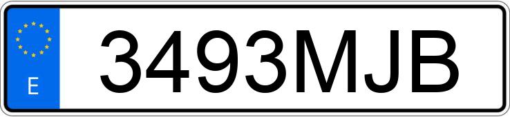 Numer rejestracyjny 3493MJB posiada SUBARU XV