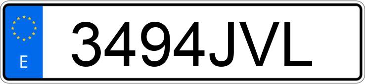 Numer rejestracyjny 3494JVL posiada MERCEDES C (205)