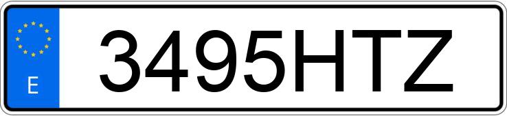 Numer rejestracyjny 3495HTZ posiada MERCEDES C (204)
