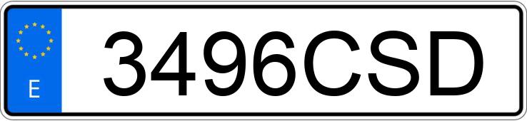 Numer rejestracyjny 3496CSD posiada MERCEDES C (203)