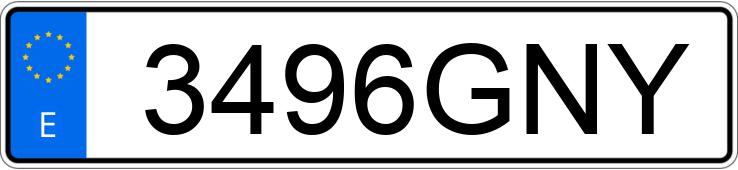 Numer rejestracyjny 3496GNY posiada VOLKSWAGEN TIGUAN