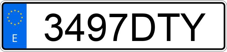 Numer rejestracyjny 3497DTY posiada MERCEDES CLS (219)