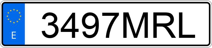 Numer rejestracyjny 3497MRL posiada BMW SERIE 1