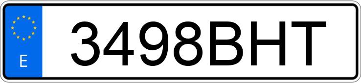 Numer rejestracyjny 3498BHT posiada FIAT BRAVA