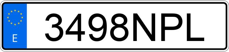Numer rejestracyjny 3498NPL posiada MG ZS