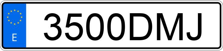 Numer rejestracyjny 3500DMJ posiada FORD FIESTA