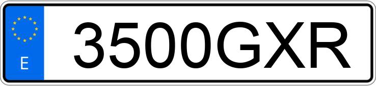 Numer rejestracyjny 3500GXR posiada VOLKSWAGEN GOLF Numer rejestracyjny 3500GXR posiada VOLKSWAGEN GOLF