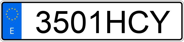 Numer rejestracyjny 3501HCY posiada AUDI A3 SPORTBACK