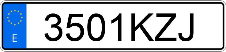 Numer rejestracyjny 3501KZJ posiada PEUGEOT PARTNER