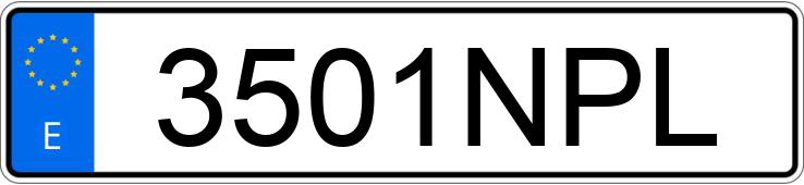 Numer rejestracyjny 3501NPL posiada MG MG3