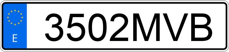 Numer rejestracyjny 3502MVB posiada SKODA KAMIQ
