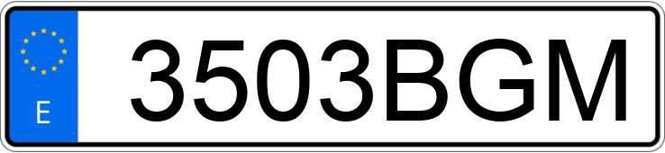 Numer rejestracyjny 3503BGM posiada AUDI TT