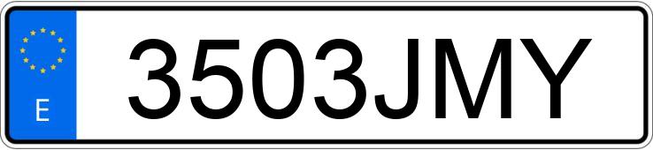 Numer rejestracyjny 3503JMY posiada MERCEDES C (205)