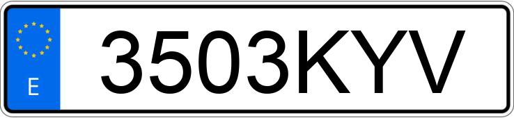 Numer rejestracyjny 3503KYV posiada TOYOTA COROLLA