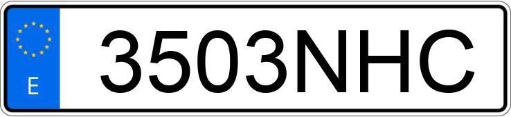 Numer rejestracyjny 3503NHC posiada MERCEDES C (206)