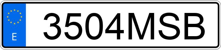Numer rejestracyjny 3504MSB posiada ASTON MARTIN DBX