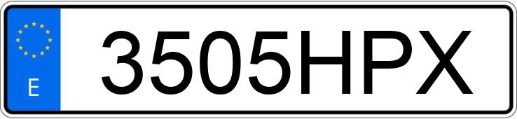 Numer rejestracyjny 3505HPX posiada JEEP WRANGLER