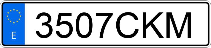 Numer rejestracyjny 3507CKM posiada SEAT IBIZA