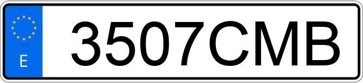 Numer rejestracyjny 3507CMB posiada VOLKSWAGEN GOLF