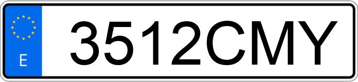 Numer rejestracyjny 3512CMY posiada NISSAN ALMERA