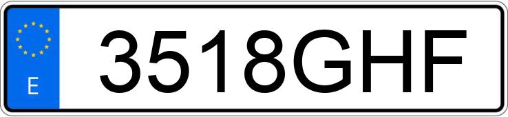 Numer rejestracyjny 3518GHF posiada FORD FIESTA