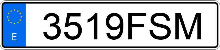 Numer rejestracyjny 3519FSM posiada TOYOTA AURIS