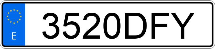 Numer rejestracyjny 3520DFY posiada RENAULT MEGANE