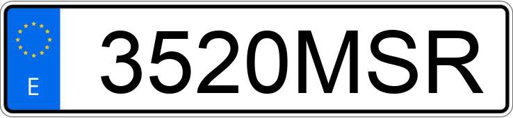 Numer rejestracyjny 3520MSR posiada MAZDA MX-30