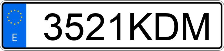 Numer rejestracyjny 3521KDM posiada SEAT LEON